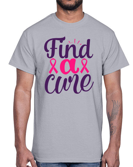 find a cure Style 12#- breast cancer- Cotton Tee