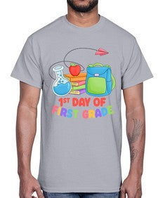 first day of first Grade 100#- first grade- Cotton Tee