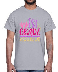 first grade asaurus 117#- first grade- Cotton Tee