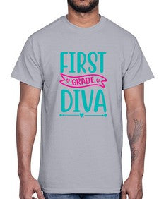 first grade diva 123#- first grade- Cotton Tee