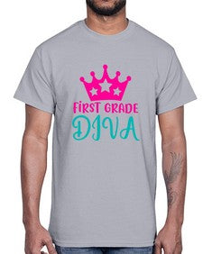 first grade diva 128#- first grade- Cotton Tee