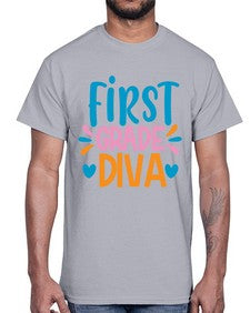 first grade divaaa 130#- first grade- Cotton Tee