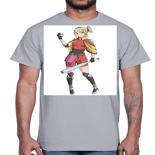 girl bring stick3#- anime- Cotton Tee