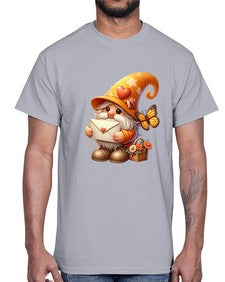 gnome with butterfly 09#- gnome- Cotton Tee