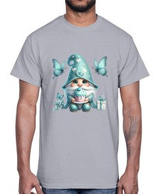 gnome with butterfly 10#- gnome- Cotton Tee