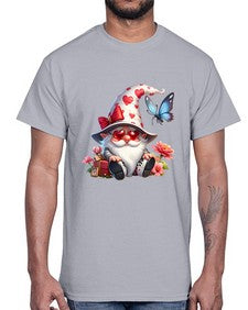 gnome with butterfly 13#- gnome- Cotton Tee