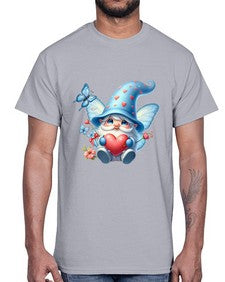 gnome with butterfly 28#- gnome- Cotton Tee