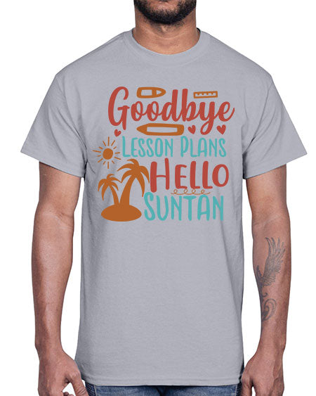 goodbye lesson plans hello summer 104#- summer- Cotton Tee