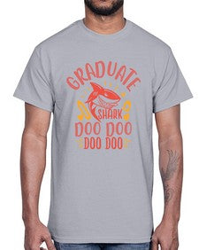 graduate shark doo doo doo doo 221#- graduation- Cotton Tee