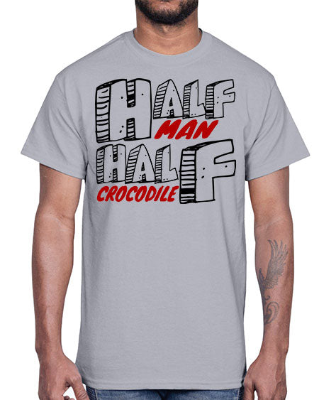 half man half crocodile- alligator- Cotton Tee