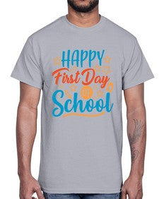 happy first day of school 238#- last day of school- Cotton Tee