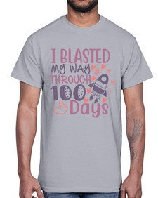 i blassted my way through one hundred days 356#- one hundred days- Cotton Tee