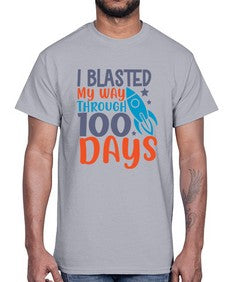 i blasted on my way through one hundred days 357#- one hundred days- Cotton Tee