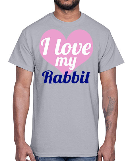 i love my rabbit- rabbit- Cotton Tee