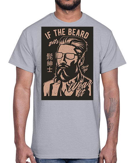 if the beard fits wear it cs 151#- bears - animals- Cotton Tee