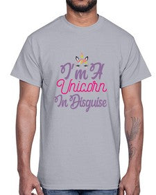 im a unicorn in disguise 228#- unicorn- Cotton Tee