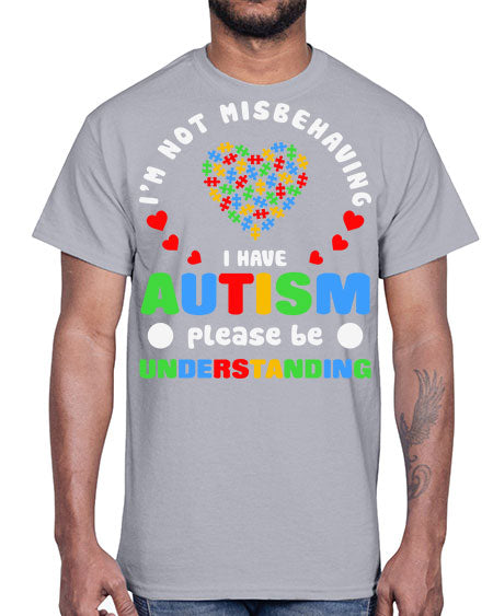 im not misbehaving i have 95#- autism- Cotton Tee