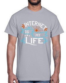 internet is my life 66#- internet- Cotton Tee