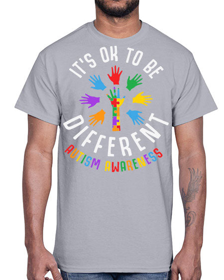 its ok to be different 99#- autism- Cotton Tee
