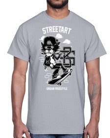 lets skate 726#- art pop art- Cotton Tee