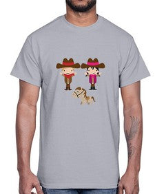 little cowboys 736#- western- Cotton Tee