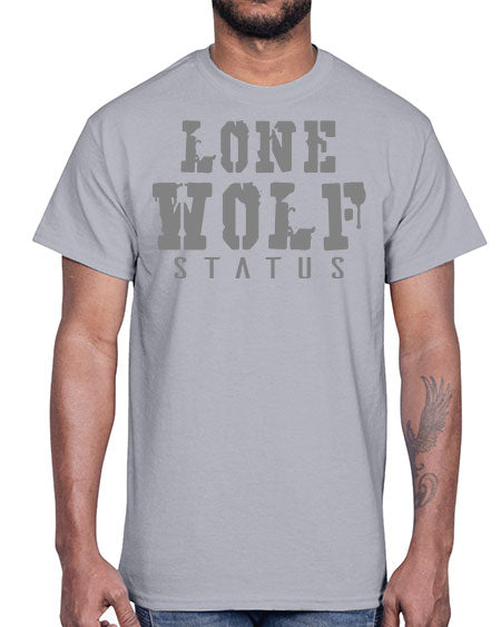 lone wolf status- wolf- Cotton Tee