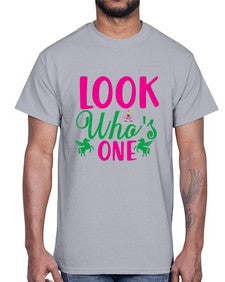 look whos one 263#- unicorn- Cotton Tee