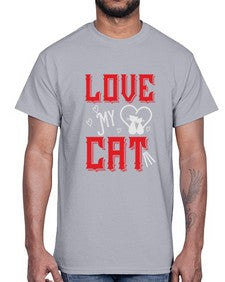love my cat Style 67#- cats- Cotton Tee
