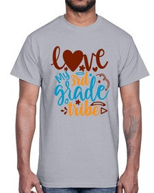 love my third grade tribe 524#- third grade- Cotton Tee
