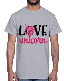 love unicorn 274#- unicorn- Cotton Tee