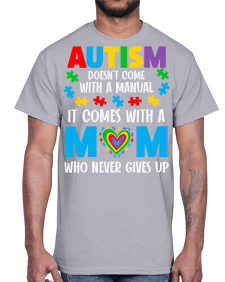 mom autism doesnt come with 103#- autism- Cotton Tee
