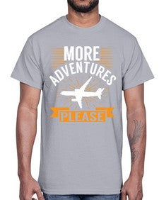 more adventures please  32#- airplane- Cotton Tee