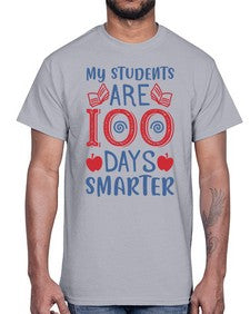 my students are days smarter 543#- one hundred days- Cotton Tee