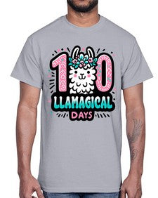 one hundred Llamagical Days 592#- one hundred days- Cotton Tee