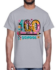one hundred days of school lighting 573#- one hundred days- Cotton Tee