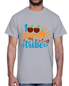 one hundred days with my tribe 588#- one hundred days- Cotton Tee
