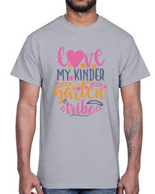 one hundred love my kinder garten tribe 593#- one hundred days- Cotton Tee