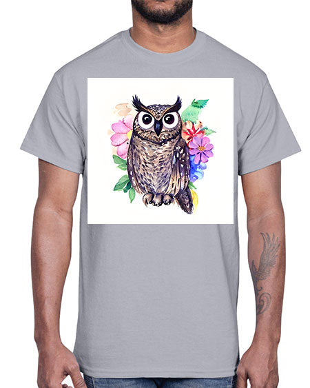 owl 3#- owl- Cotton Tee