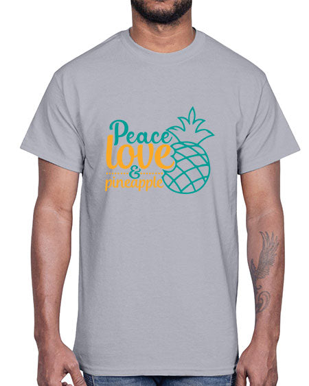 peace love pineapple Style 82#- summer- Cotton Tee