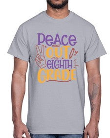 peace out eighth grade 616#- eighth grade- Cotton Tee