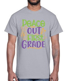 peace out first grade 624#- first grade- Cotton Tee