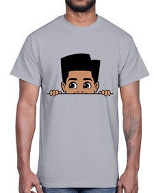 peekaboo boy 18#- black boys or men- Cotton Tee