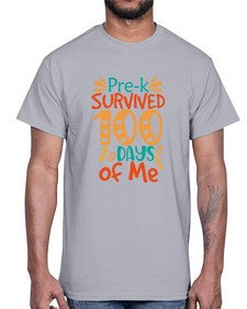 prek survived one hundred days of me 663#- one hundred days- Cotton Tee