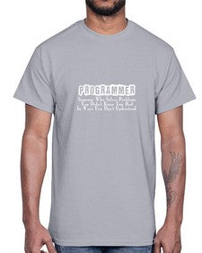 programmer some one who 1#- computer- Cotton Tee