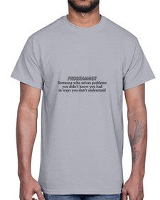 programmer some one who solves problems 2#- computer- Cotton Tee