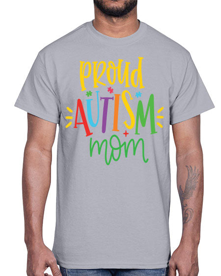 proud autism mom Style 35#- autism- Cotton Tee