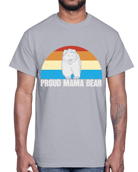 proud mama bear 237#- bears - animals- Cotton Tee