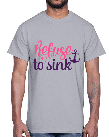 refuse to sink Style 4#- breast cancer- Cotton Tee