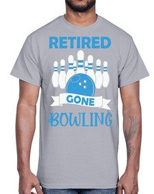 retired gone bowling bowlers 830#- bowling- Cotton Tee