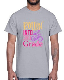 rollin into third grade 782#- third grade- Cotton Tee